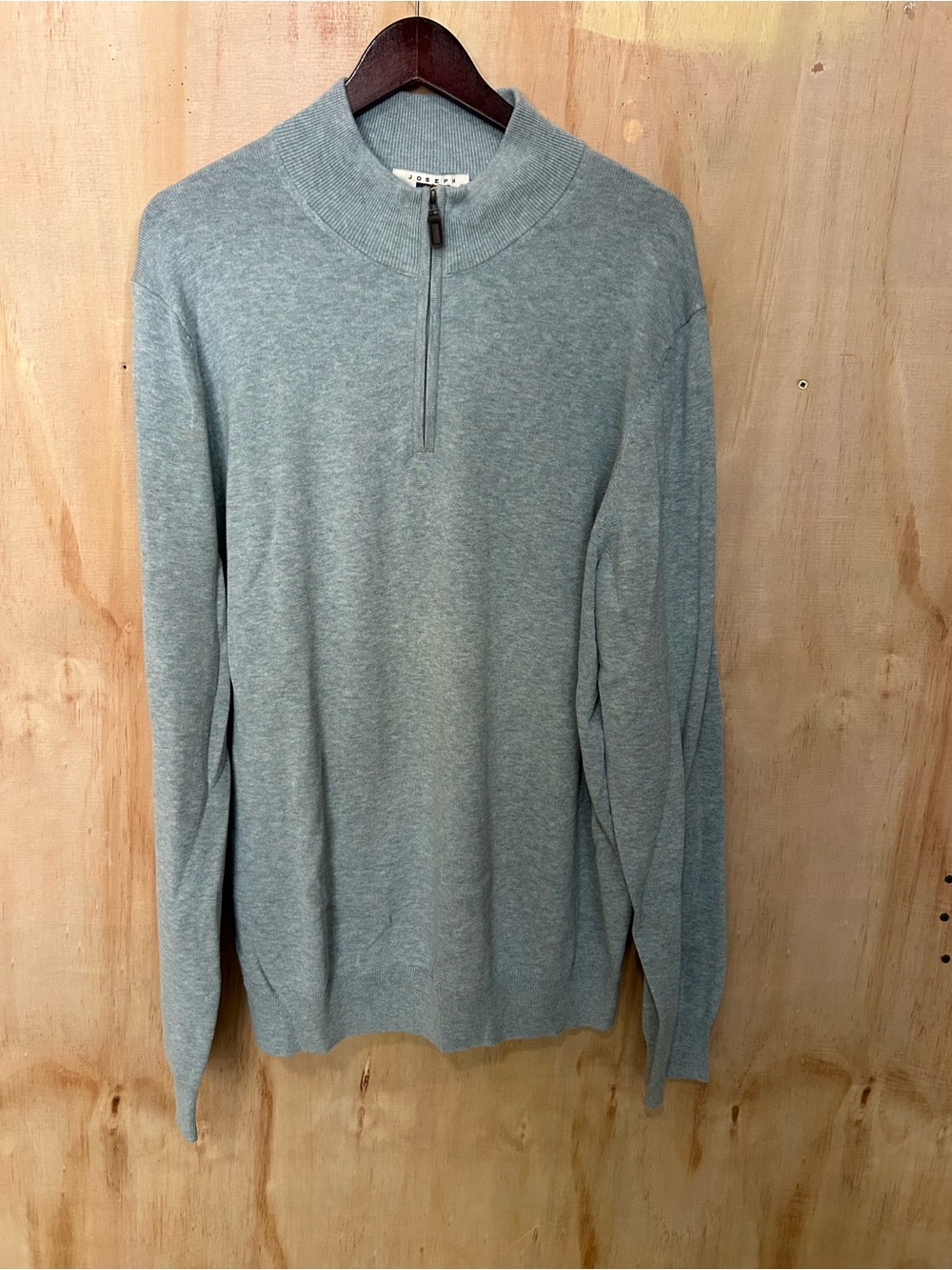 Joseph Abboud Men's Heather Gray Half-Zip Sweater